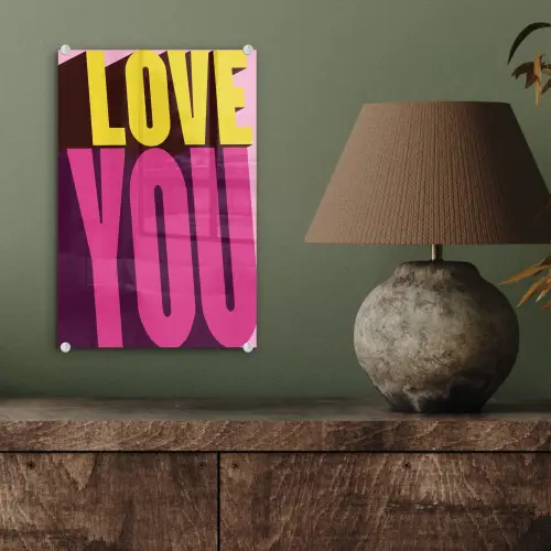 Love - Tekst - Roze - Valentijn plexiglas 5mm klein -sfeer3
