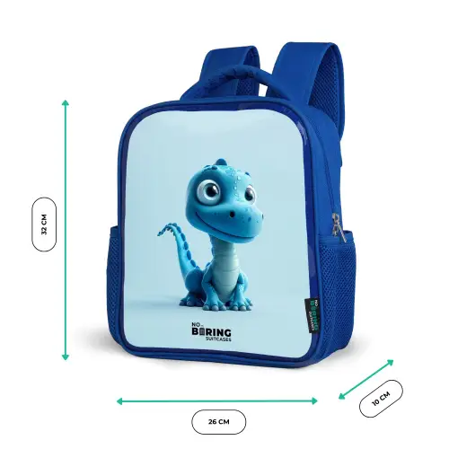 Blije Bronto Kinderrugzak - Blauw middel -productfoto_formaten