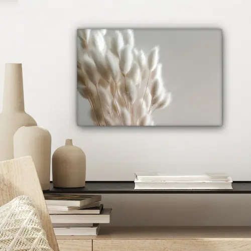 Pluimen - Beige - Minimalistisch canvas 2cm klein -sfeer6