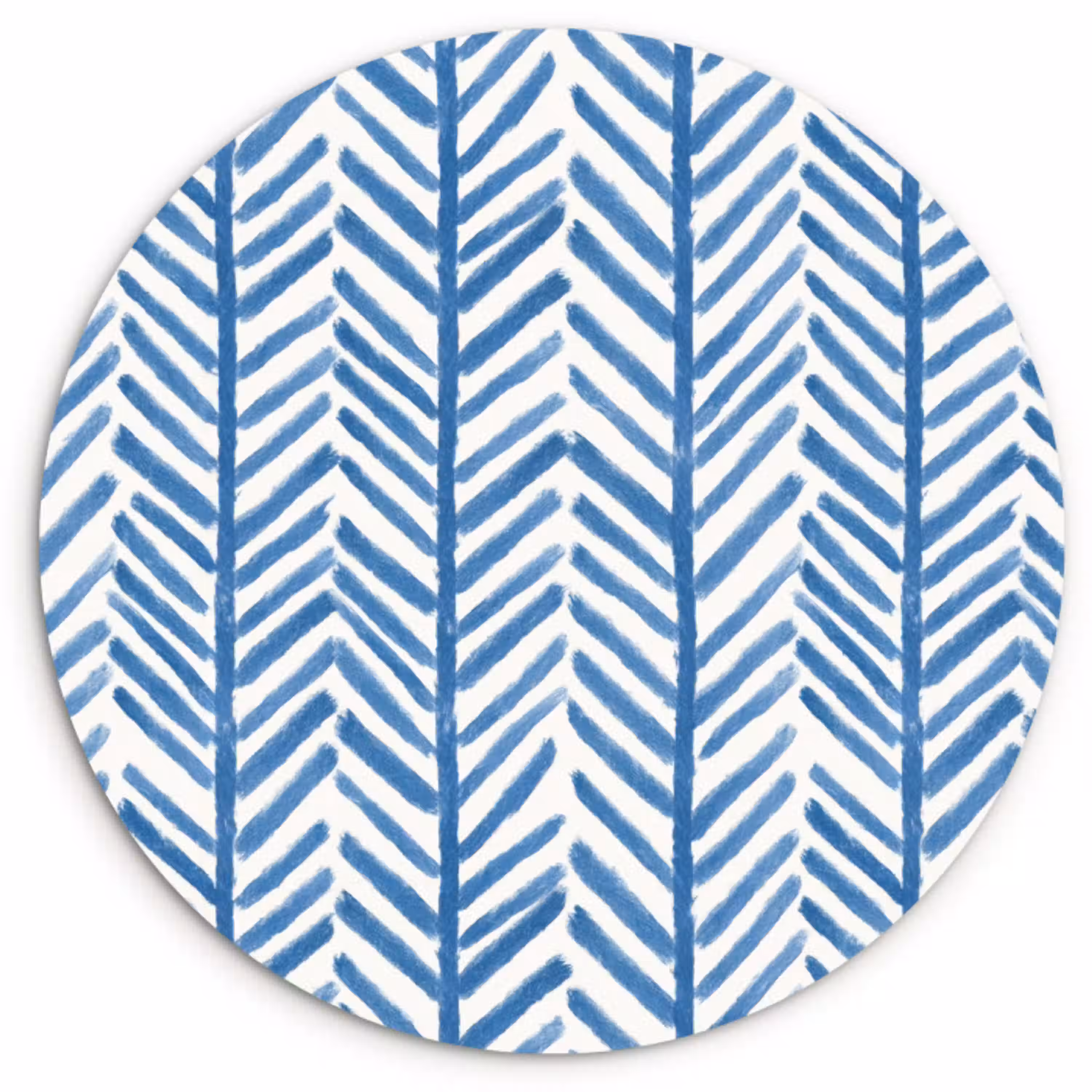 Patroon - Streep - Blauw Wandcirkel kunststof plaat 5mm dik klein 188 -3d