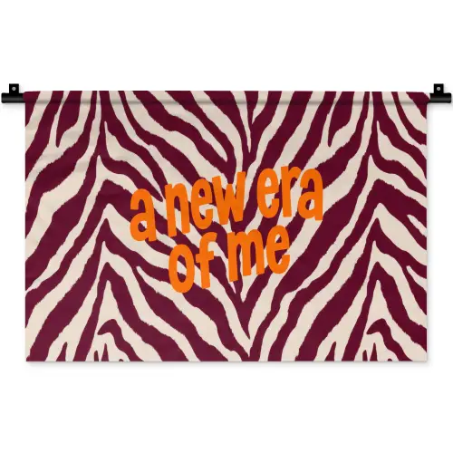 New era - Bordeaux - Zebraprint Wandkleed katoen klein -zz3d