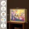 Vogels - Bloemen - Roze Light Box met batterij (Wandlamp) middel -USP_websiteoverzichtNL