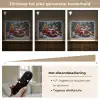 Kersttruck - Sneeuwbos - Rood Light Box met batterij (Wandlamp) middel -USP_dimbaarNL