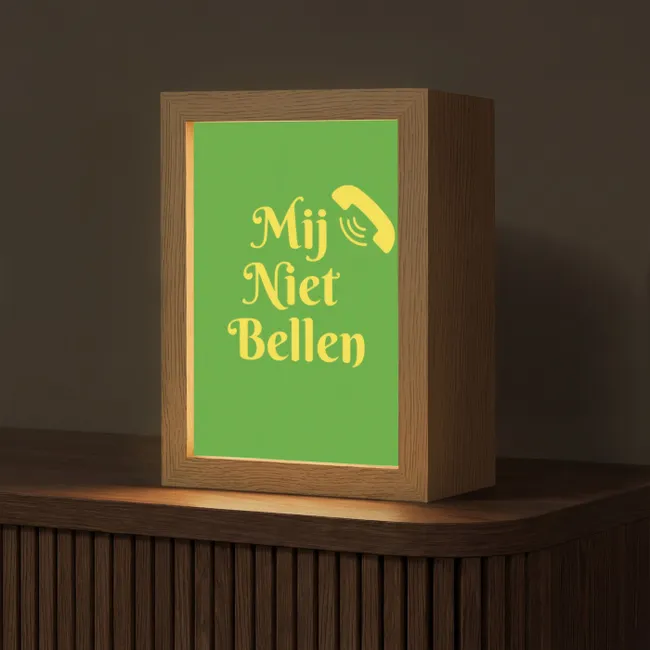 Tafellamp - Mij niet bellen - Telefoon - Groen