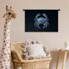 Krab - Delfts blauw - Dieren Wandkleed katoen klein -wsfeer5_kind