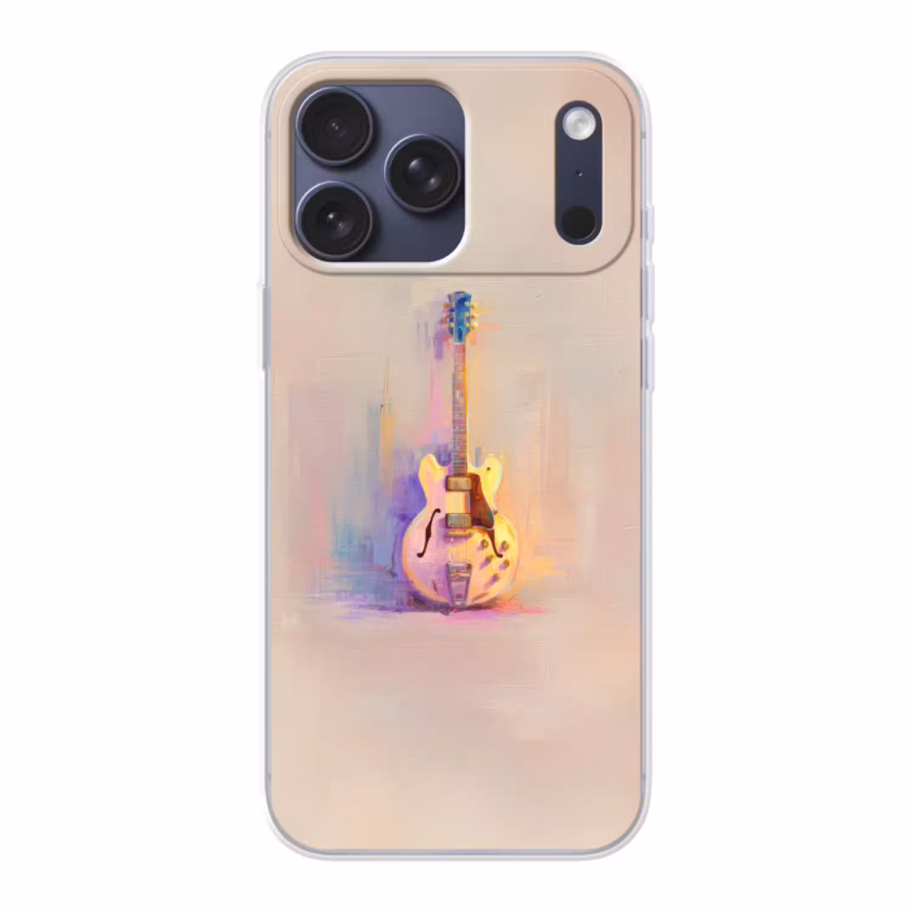 Gitaar - Pastel - Schilderachtig Telefoonhoesje iPhone 17 Pro Max klein -3d