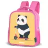 Panda - Step - Geel Kinderrugzak - Roze middel -schuin