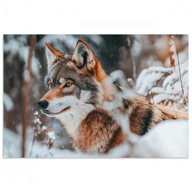 Poster - Wolf - Sneeuw - Winter - Dieren - Natuur - Sneeuw