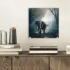 Olifant - Dieren - Licht - Bos - Natuur - Wilde dieren plexiglas 5mm klein -sfeer1