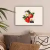 Aardbeien - Madeliefjes - Quote - Sterretjes canvas 2cm klein -sfeer1