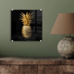 Ananas - Zwart - Goud - Luxe plexiglas 5mm klein -sfeer3