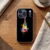 Gitaar - Kleurrijk - Verf Telefoonhoesje iPhone 17 Pro klein -sfeer1