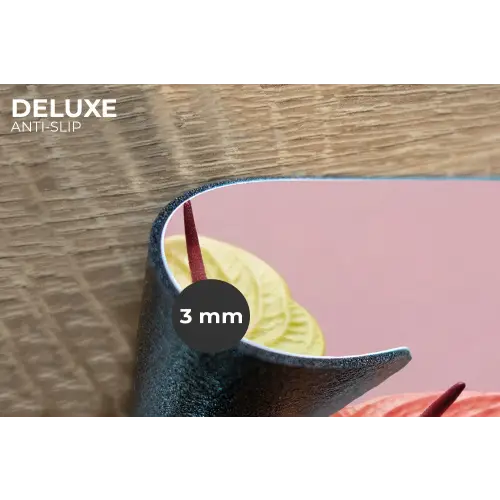 Bloemen - Anthuriums - Geel - Roze Placemat vinyl groot -closeup