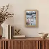 Riet - Gras - Natuur - Winter - Meer Light Box met kabel (Tafellamp) klein -sfeer2
