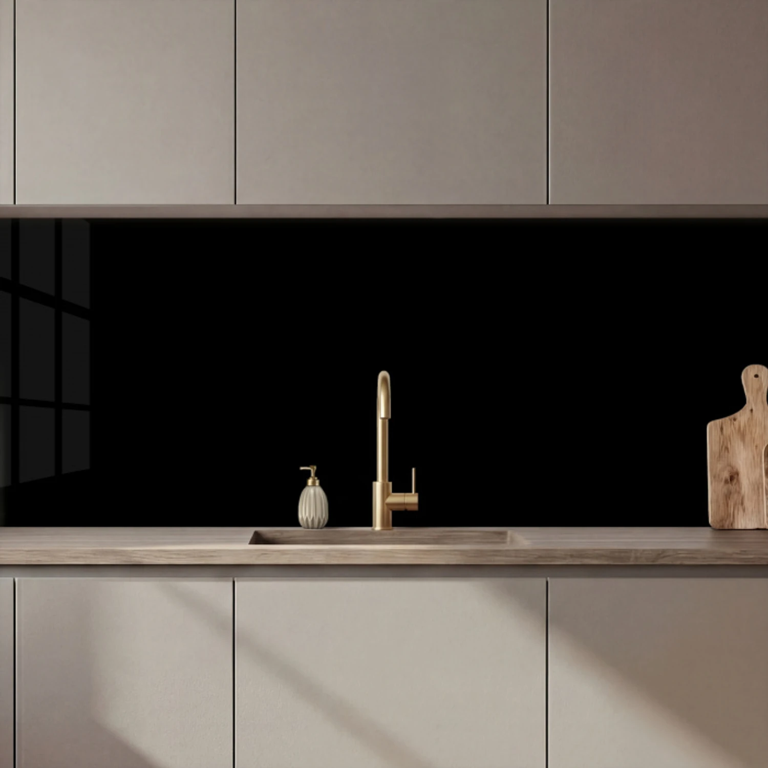 Zwart - Effen kleur keuken achterwand 2 middel 871 zz_3dshopping