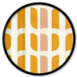 Geometrisch - Patroon - Geel - Roze Fotolijst rond zonder passe partout klein 856 -3d