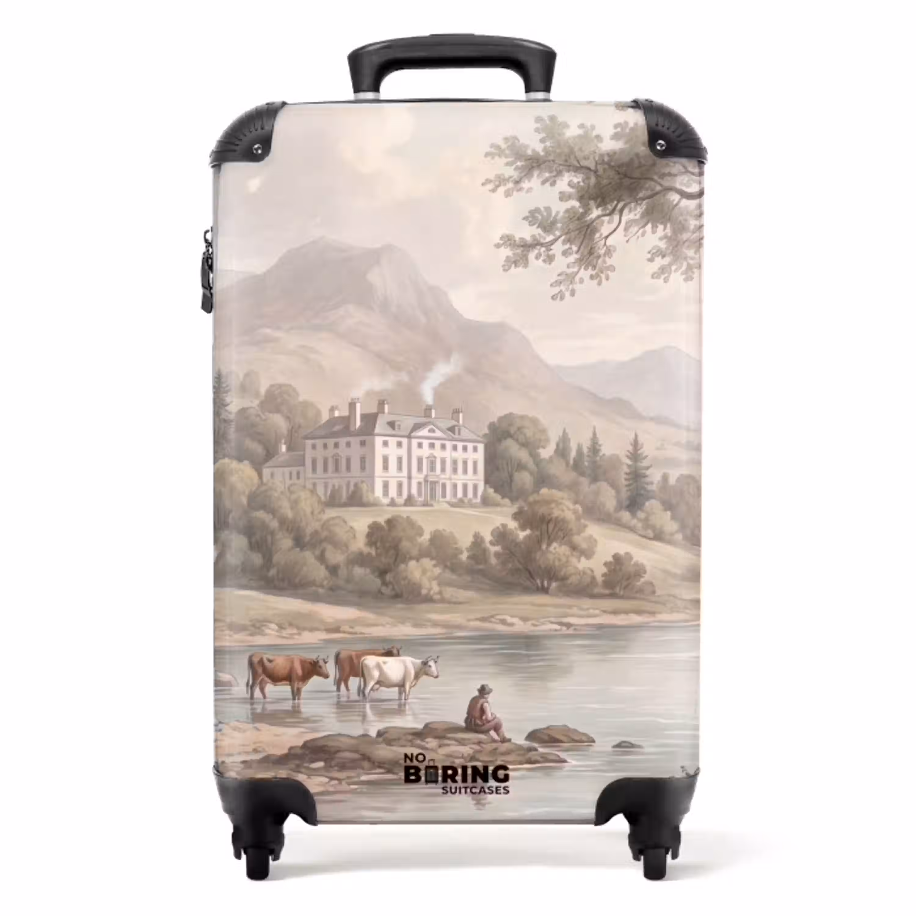 Landhuis - Rivier - Vee NBS - Handbagage koffer - Volwassenen Unisex middel -productfoto_recht