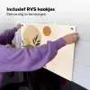Vormen - Rond - Bladeren - Beige Inductie beschemer met haakjes klein -ky-ophangen-nl