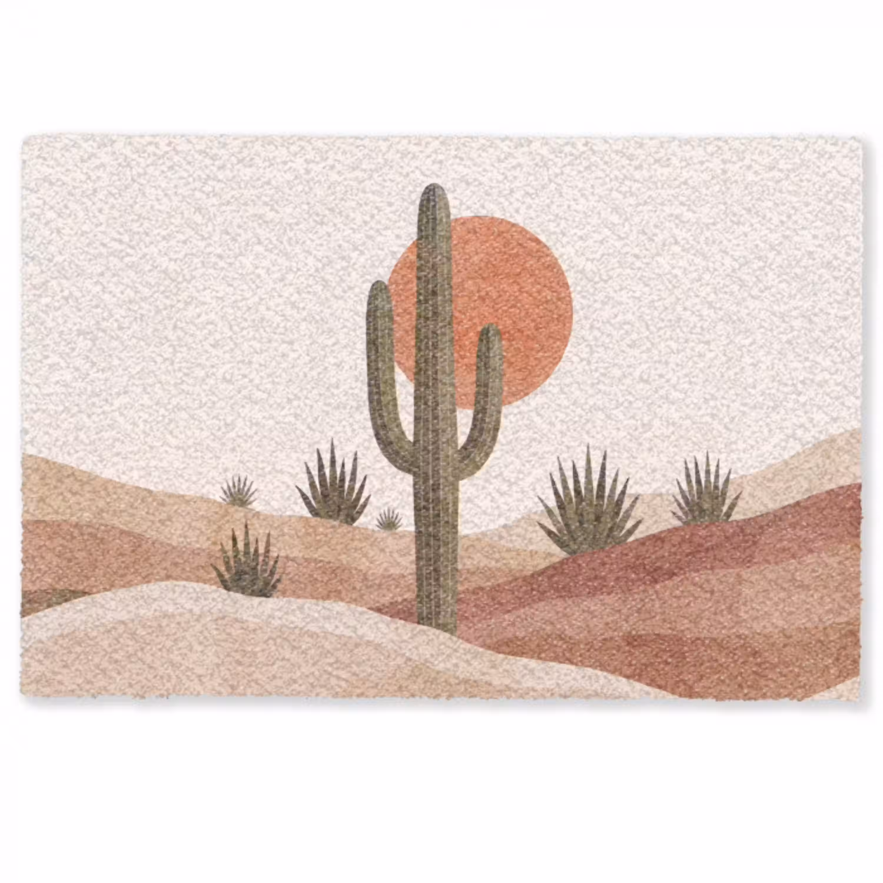 Cactus - Duinen - Modern - Landschap - Groen Deurmat klein -zkaufland3d
