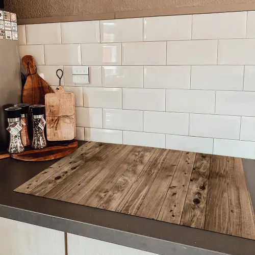 Eikenhout - Patronen - Planken Inductie beschermer vinyl 3mm klein 276 -sfeer3