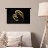Garnalen - Zwart - Goud - Dieren Wandkleed katoen klein -sfeer4