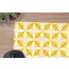 Patroon - Retro - Geel muismat rubber klein 262 -closeup