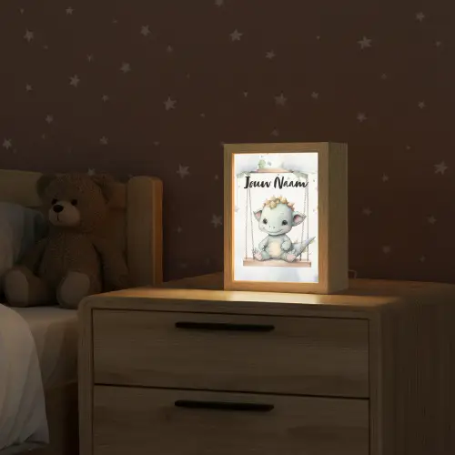 Draak - Baby dier - Kinderen Light Box met kabel (Kinderlampje) klein -sfeer1_kind