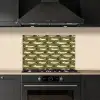 Vis - Patroon - Groen keuken achterwand spatscherm klein 900 -sfeer1
