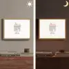 Lichtblauw - Huisje - Mama - Tekst Light Box met batterij (Wandlamp) middel -sfeer3