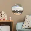 Gezicht op Delft - Schilderij van Johannes Vermeer Wandcirkel kunststof plaat 5mm dik klein -tsfeer1_kind