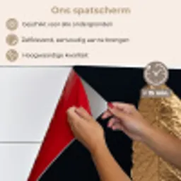Bladeren - Zwart - Goud - Luxe - Natuur keuken achterwand spatscherm klein -spatscherm_NL