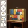 Mondriaan stijl - Kunst - Kleurrijk - Modern Light Box met batterij (Wandlamp) middel -USP_websiteoverzichtNL