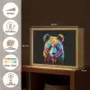 Panda - Dieren - Kleur - Verf - Zwart Light Box met batterij (Wandlamp kind) middel -USP_websiteoverzichtNL
