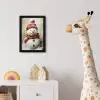 Sneeuwpop - Winter - Sneeuw - Beige fotolijst zwart zonder passe partout klein -usfeer4_kinderkamer