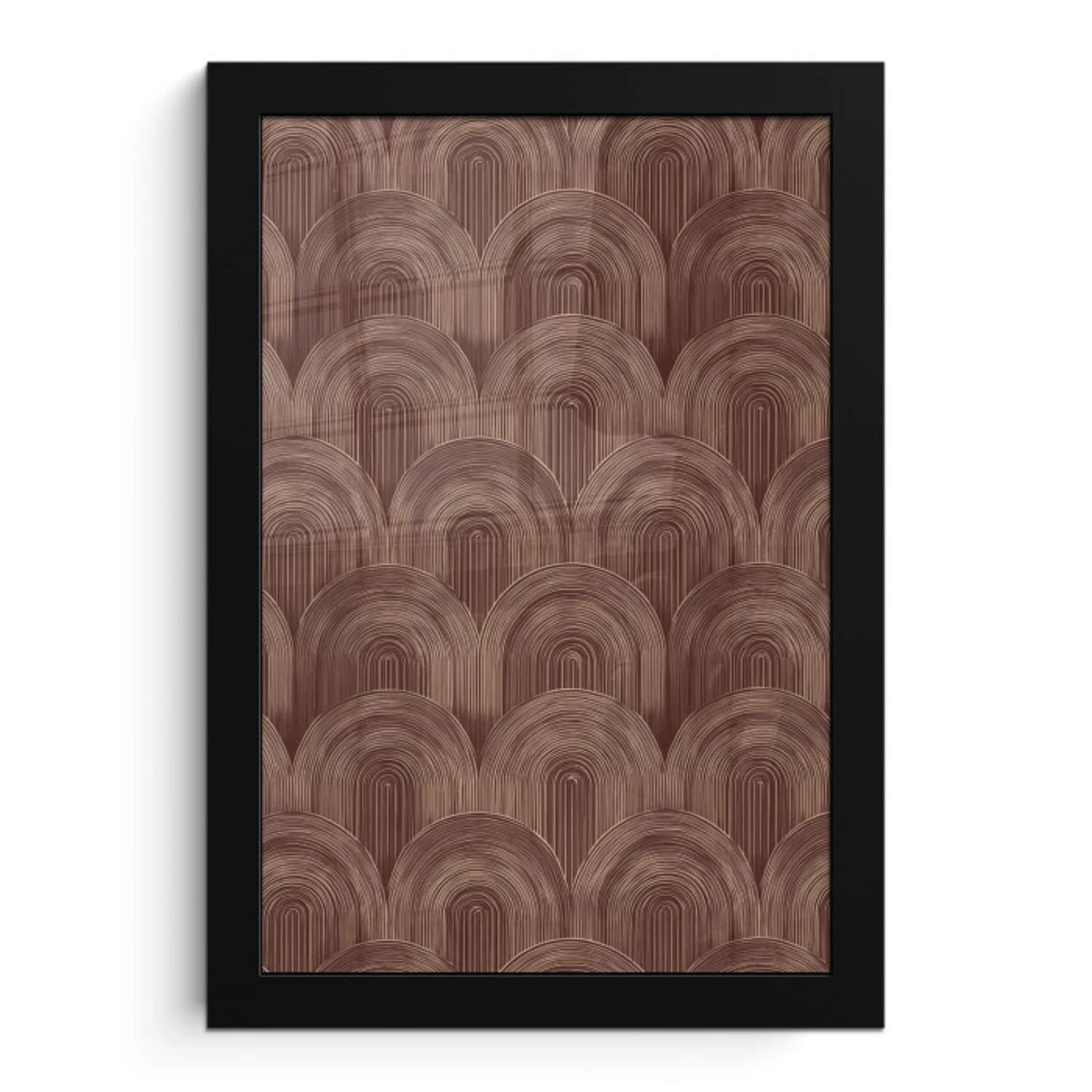 Ritmisch - Effect - Bruin fotolijst zwart zonder passe partout klein 224 -3d