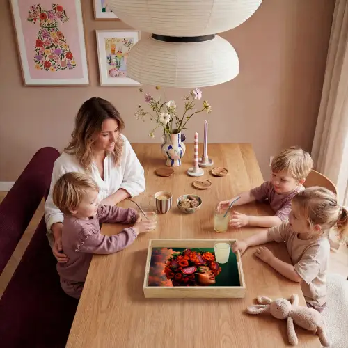 Vrouw - Drankenfruit - Rozen Dienblad Rechthoek middel -sfeer4