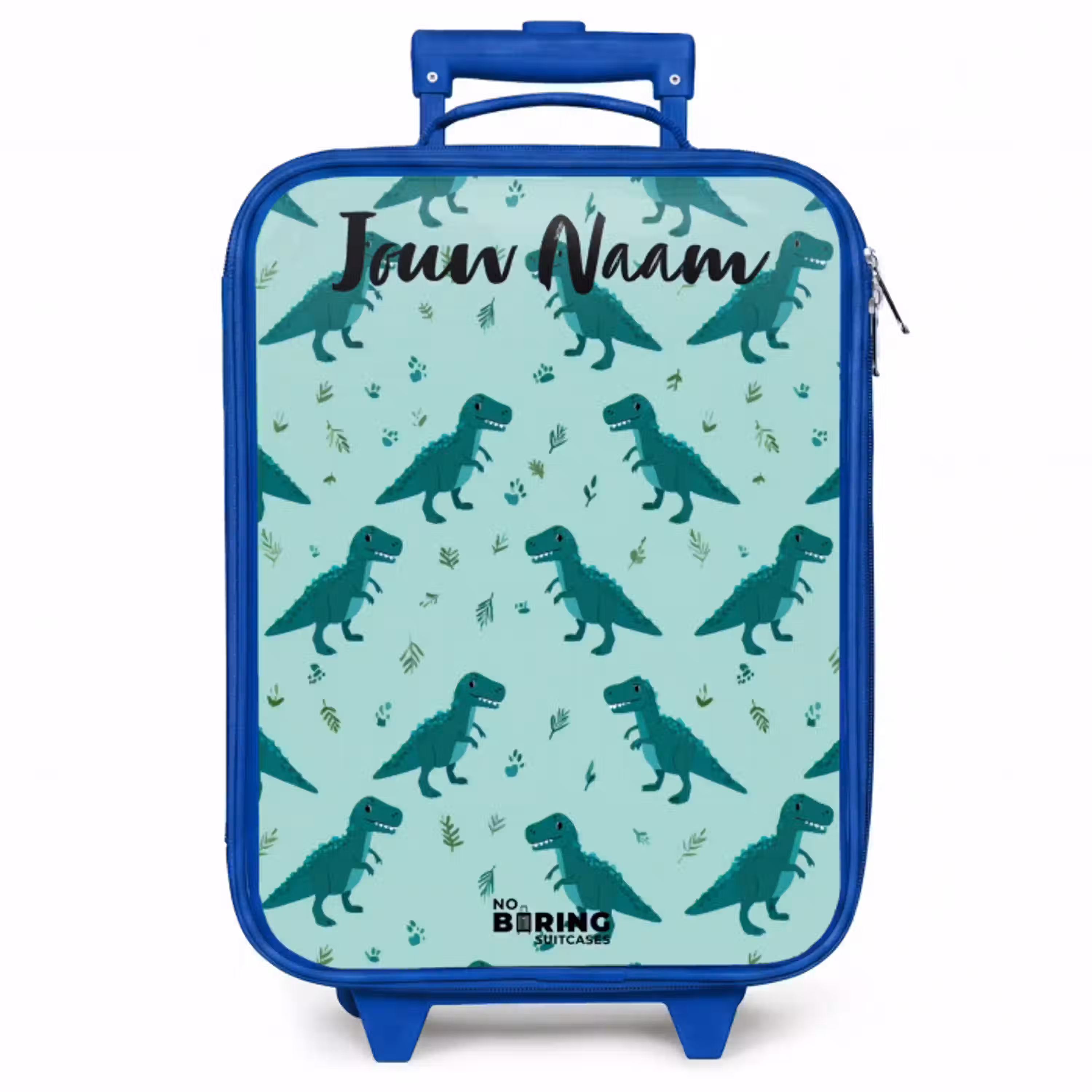 Dinos - Patroon - Groen Kinderkoffer - Blauw klein -zzz_website3d