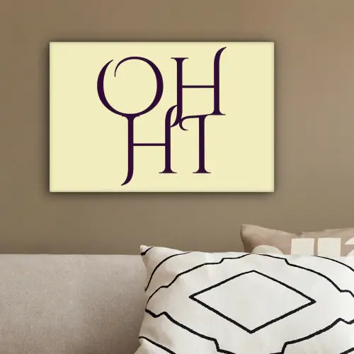 Oh hi - Geel - Monogram canvas 2cm klein -sfeer3
