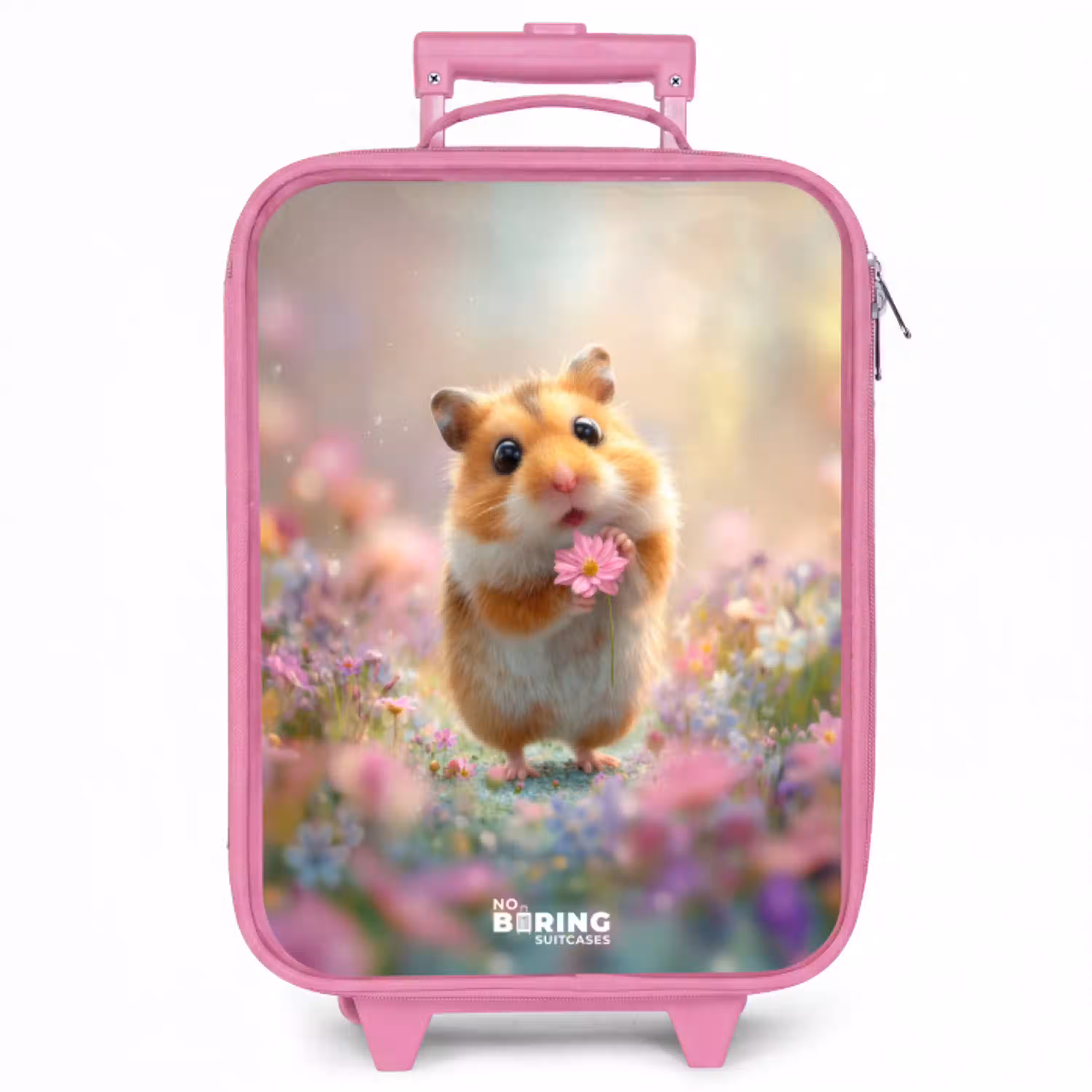 Hamster - Bloem - Natuur - Dier Kinderkoffer - Roze klein -zzz_website3d