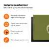 Lijntekening - Appel - Olijfgroen - Blaadje Inductie beschermer vinyl 3mm klein -zzzzzzz-td-ups