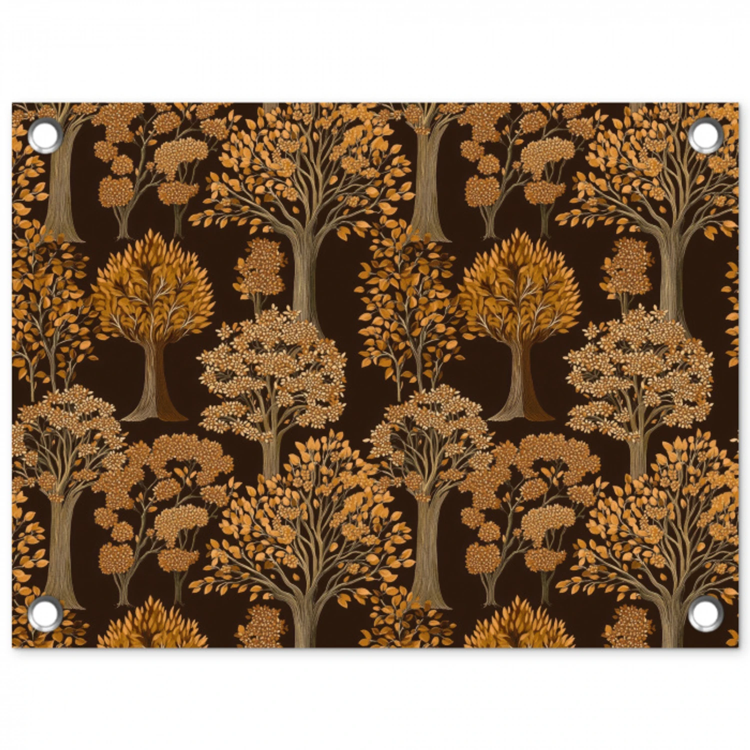 Bomen - Patroon - Bruin tuinposter los doek klein 239 -3d