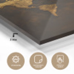 Wereldkaart - Goud - Roest plexiglas 5mm klein -wsfeer2_DE