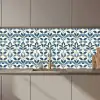 Flora - Modern - Blauw keuken achterwand 2 middel 871 zz_3dshopping