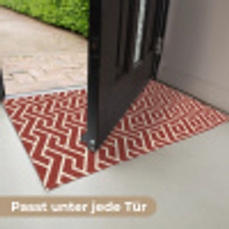 Rood - Beige - Patroon - Lijnen Deurmat klein 898 -USP_DE