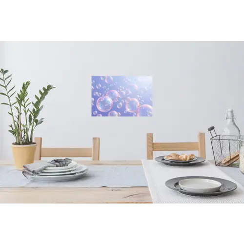 Pastel - Bubbels - Dromerig Muursticker klein -eettafel