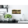 Bloemen - Hek - Stadszicht - Zomer Muursticker klein -keuken