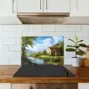 Zwaan - Bomen - Rust keuken achterwand spatscherm klein -sfeer2