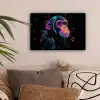 Aap - Verf - Neon - Kleur canvas 2cm klein -sfeer1