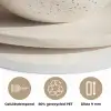 Cappuccino - Schuim - Schotel - Beige Akoestische PET Vilt - Rond klein -closeup_NL