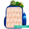 Zee - Dieren - Roze - Zeepaardje Kinderrugzak - Blauw middel 862 -inhoud_NL